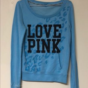 PINK Victoria Secrets sweatshirt in light blue